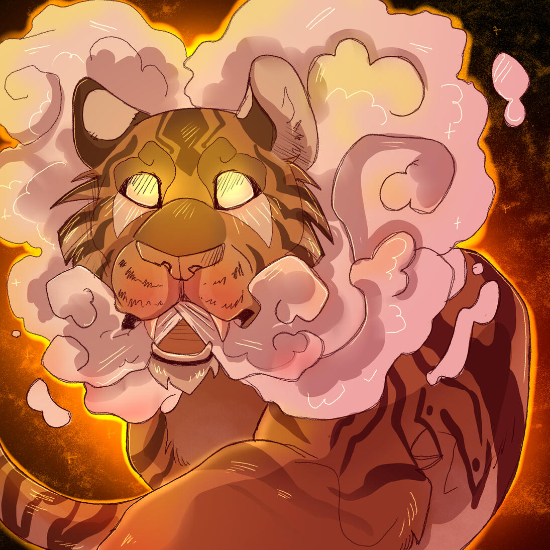 $18 Halfbody lined w/ flats, shading, & simple background