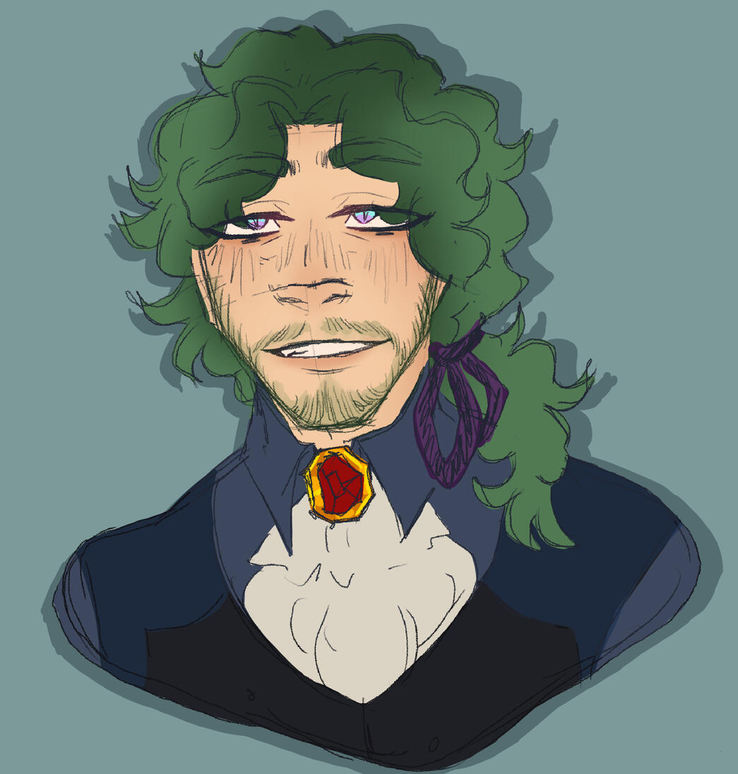 $4 Headhshot sketch w/ flats & solid background ( no charge)