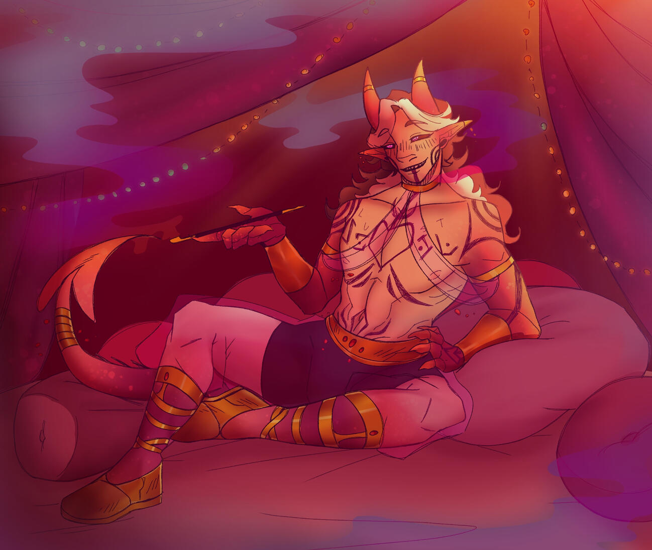 $28 Fullbody lined w/ flats, shading &amp; detailed background